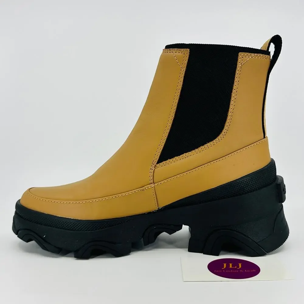 Sorel Women's Brex Tawny Buff Waterproof Leather Chelsea Boots LL6060-253 Size 8